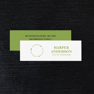 Modernes Minimal-Öko Recycelnd Mini   Green Visitenkarte