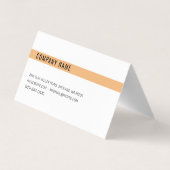 Modernes Minimal Orange Beruflich Visitenkarten (Rückseite)