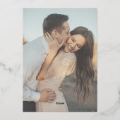 Modernes Minimal Overlay-Foto Folieneinladung (Rückseite)