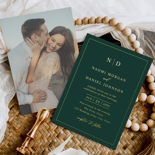 Modernes Minimal Overlay-Foto Folieneinladung