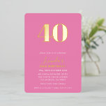 MODERNES MINIMAL Party zum 30. Geburtstag pink Folieneinladung<br><div class="desc">von kat massard >>> https://linktr.ee/simplysweetpaperie <<< Ein modernes minimales Einladungsdesign für Ihren Geburtstag - Aktualisieren Sie die Vorlage um Ihr Alter widerzuspiegeln - zu einfach! TIPP: 1. Um Grafiken und Schriftart zu ändern/zu verschieben und mehr Text hinzuzufügen, klicken Sie auf den Button "Anpassen". - - - - - - -...</div>