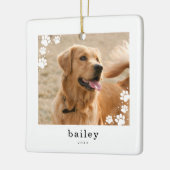 Modernes Minimal-Paw-Foto Keramikornament (Links)