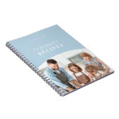 Modernes Minimal personalisieren Foto mit weißen T Notizblock (Rechte Seite)