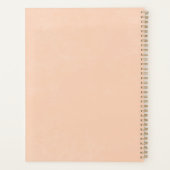 Modernes Minimal Pfirsichfarben Tulip Monogramm Planer (Rückseite)