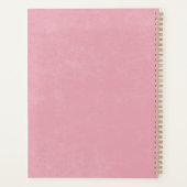 Modernes Minimal-Pink-Aquarellfarben-Monogramm Planer (Rückseite)