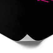 Modernes Minimal Pink Fünfzig Fabelhaftes Skript G Poster (Ecke)