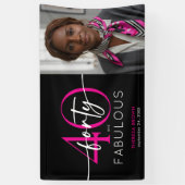 Modernes Minimal-Pink Vierzig Fabelhaftes Skript G Banner (Vertikal)