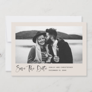 Modernes Minimal-Pinselskript-Foto BLUSH Save The Date