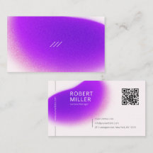 Modernes Minimal QR Code Gradient Blur Noise Viole
