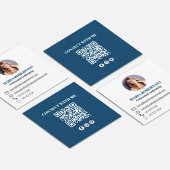 Modernes Minimal QR Code Social Media Foto Quadratische Visitenkarte