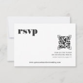 Modernes Minimal | QR Code Wedding RSVP (Vorderseite)