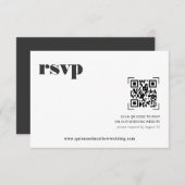 Modernes Minimal | QR Code Wedding RSVP (Vorne/Hinten)