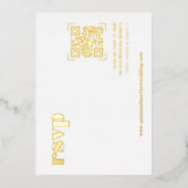 Modernes Minimal | QR Code Wedding RSVP Card Folieneinladung (Vorderseite)
