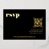 Modernes Minimal | QR Code Wedding RSVP Card Folieneinladung (Vorderseite)
