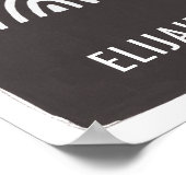 Modernes Minimal Rainbow Name Kinderzimmer Art Bla Poster (Ecke)