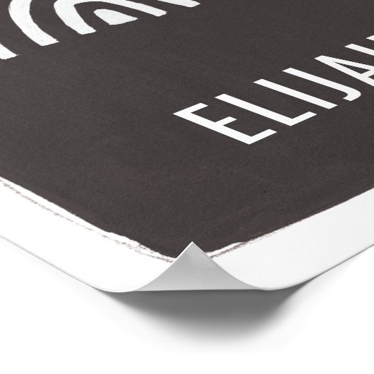 Modernes Minimal Rainbow Name Kinderzimmer Art Bla Poster (Ecke)