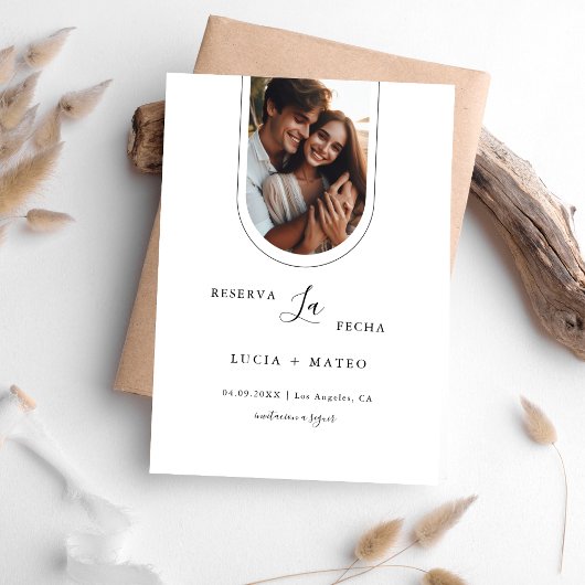 Modernes Minimal Reserva La Fecha Spanisches Foto Save The Date