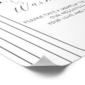 Modernes Minimal Rings Erwärmung Hochzeitszeichen Poster (Ecke)