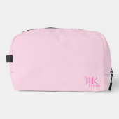 Modernes Minimal Rosa Monogramm Think Pink Freak Waschbeutel (Vorderseite)