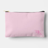 Modernes Minimal Rosa Monogramm Think Pink Freak Zubehörtasche (Vorderseite)