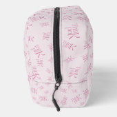 Modernes Minimal Rosa Monogramm Think Pink Waschbeutel (Rechts)