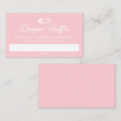 Modernes Minimal-Rosa-Windeln-Raffelticket Begleitkarte (Vorne/Hinten)