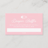 Modernes Minimal-Rosa-Windeln-Raffelticket Begleitkarte (Vorderseite)