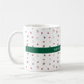 Modernes Minimal Roter Kardinal Weihnachtsbaummust Kaffeetasse (Links)