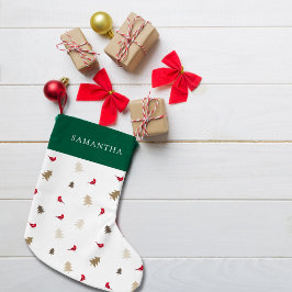 Modernes Minimal Roter Kardinal Weihnachtsbaummust Kleiner Weihnachtsstrumpf