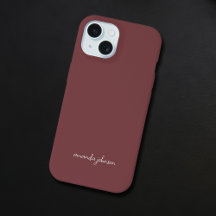 Modernes Minimal rotes Monogramm mit vollständigem