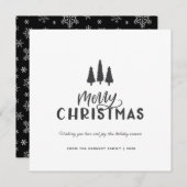 Modernes Minimal Rustikales stilvolles Bauernhaus Feiertagskarte (Vorne/Hinten)