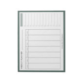 Modernes Minimal Sage Green Weekly Planer Notepad Notizblock (Rotiert)