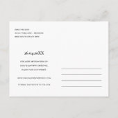 MODERNES MINIMAL SAUBERES CUSTOM-FOTO SAVE THE DAT ANKÜNDIGUNGSPOSTKARTE (Rückseite)