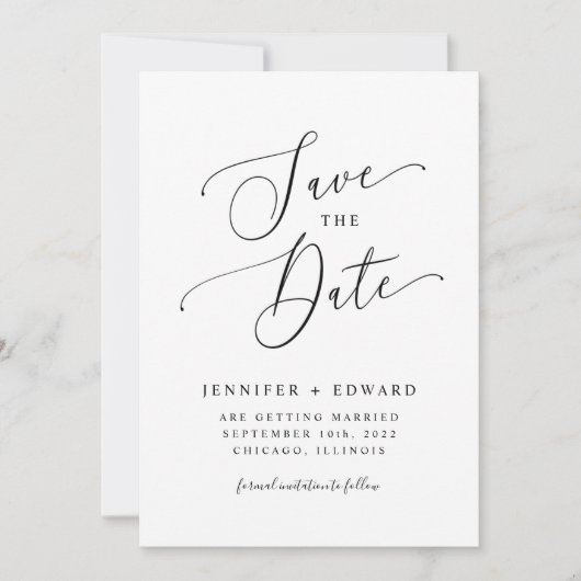 Modernes Minimal Save The Date (Vorderseite)