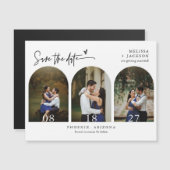 Modernes Minimal Save the Date Arch Foto Magnet (Vorne/Hinten)
