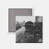 Modernes Minimal Save the Date Einladungs-Magnet Magnet (Vorderseite/Rückseite)