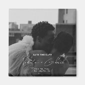 Modernes Minimal Save the Date Einladungs-Magnet Magnet (Vorne)