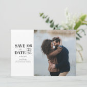 Modernes Minimal-Save the Date-Foto Save The Date (Stehend Vorderseite)