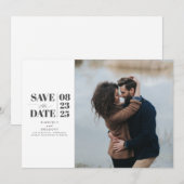 Modernes Minimal-Save the Date-Foto Save The Date (Vorne/Hinten)