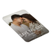 Modernes Minimal Save the Date Hochzeitsstift Magnet (Rechte Seite)