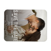 Modernes Minimal Save the Date Hochzeitsstift Magnet (Horizontal)