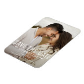 Modernes Minimal Save the Date Hochzeitsstift Magnet (Linke Seite)