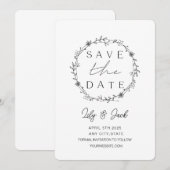 Modernes Minimal Save the Date, Minimal einfach Date (Vorne/Hinten)