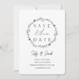 Modernes Minimal Save the Date, Minimal einfach Date