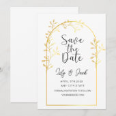 Modernes Minimal Save the Date, Minimal einfach Einladung (Vorne/Hinten)