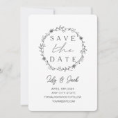 Modernes Minimal Save the Date, Minimal einfach Save The Date (Vorderseite)