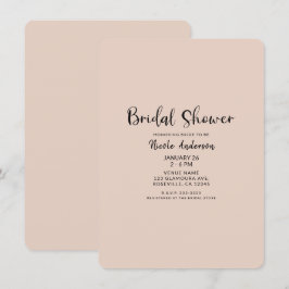 Modernes Minimal Schwarz Typ JEDES FARBBrautparty Einladung