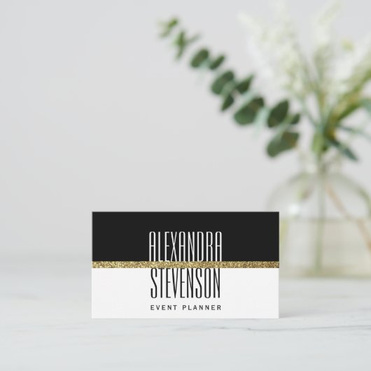 Modernes Minimal Schwarz/Weiß Beruflich Visitenkarte (Stehend Vorderseite)