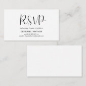 Modernes Minimal, Schwarzes Script, UAWG Response Begleitkarte (Vorne/Hinten)