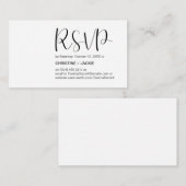 Modernes Minimal, Schwarzes Script, UAWG response Begleitkarte (Vorne/Hinten)